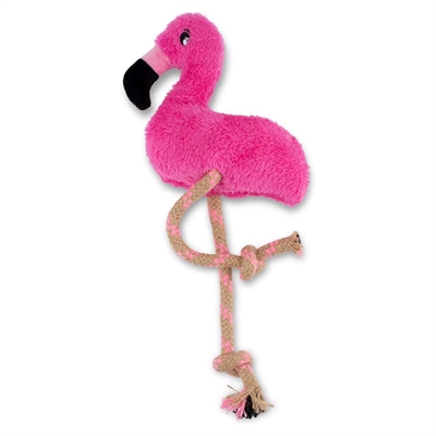 Beco Rough & Tough Flamingo Gosedjur med Rep